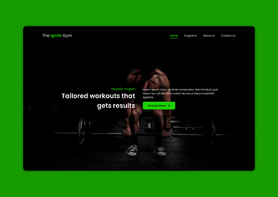 Gym Landing Page fitness gym landing page ui uidesign uiux web design webpage