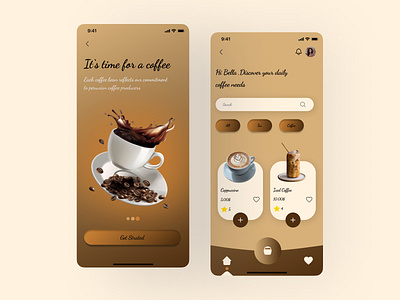 Coffee Shop app coffee coffee shop design ecommerce figma mobile ui ux uxui