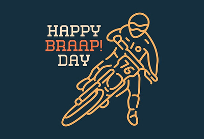 Happy Braap Day Motocross adventure apparel biker dirt bike dirtbike enduro explore extreme sport garage helmet motocross motorbike motorcycle nature outdoors racing rally sport supercross trail