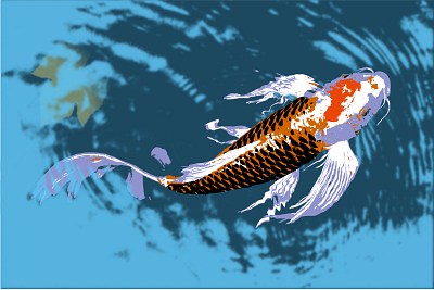 Cozy Koi #1 carp illustration koi scales shunte88 vector