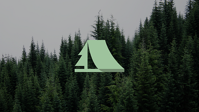 Campscape - Brand Identity Concept branding graphic design logo nature outdoor tent tree