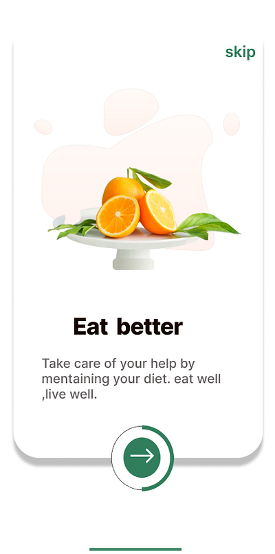 health care app ui design with lite orange & green app app design design graphic design instagram ui