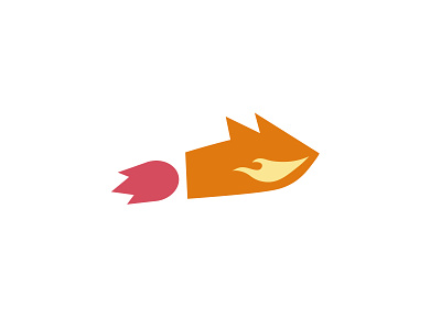 Foxrocket animal bold branding fox geometric logo logodesign modern rocket