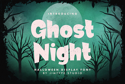 Ghost Night - Sans - Halloween - Display Font branding design font design fonthandwriting handlattering illustration letteringfont script lettering typography ui