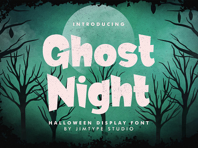 Ghost Night - Sans - Halloween - Display Font branding design font design fonthandwriting handlattering illustration letteringfont script lettering typography ui