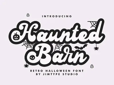 Haunted Barn - Halloween - Spooky - Procreate Font branding design font design fonthandwriting handlattering illustration letteringfont script lettering typography ui