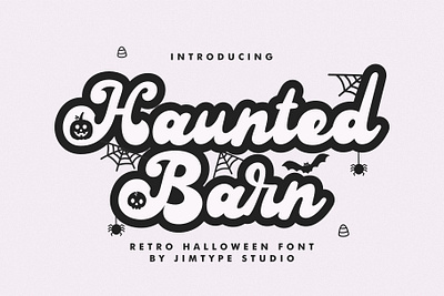 Haunted Barn - Halloween - Spooky - Procreate Font branding design font design fonthandwriting handlattering illustration letteringfont script lettering typography ui