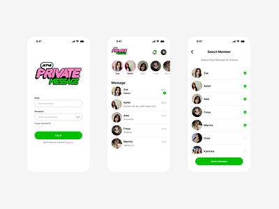 JKT48 Private Message App Redesign app design ui ux