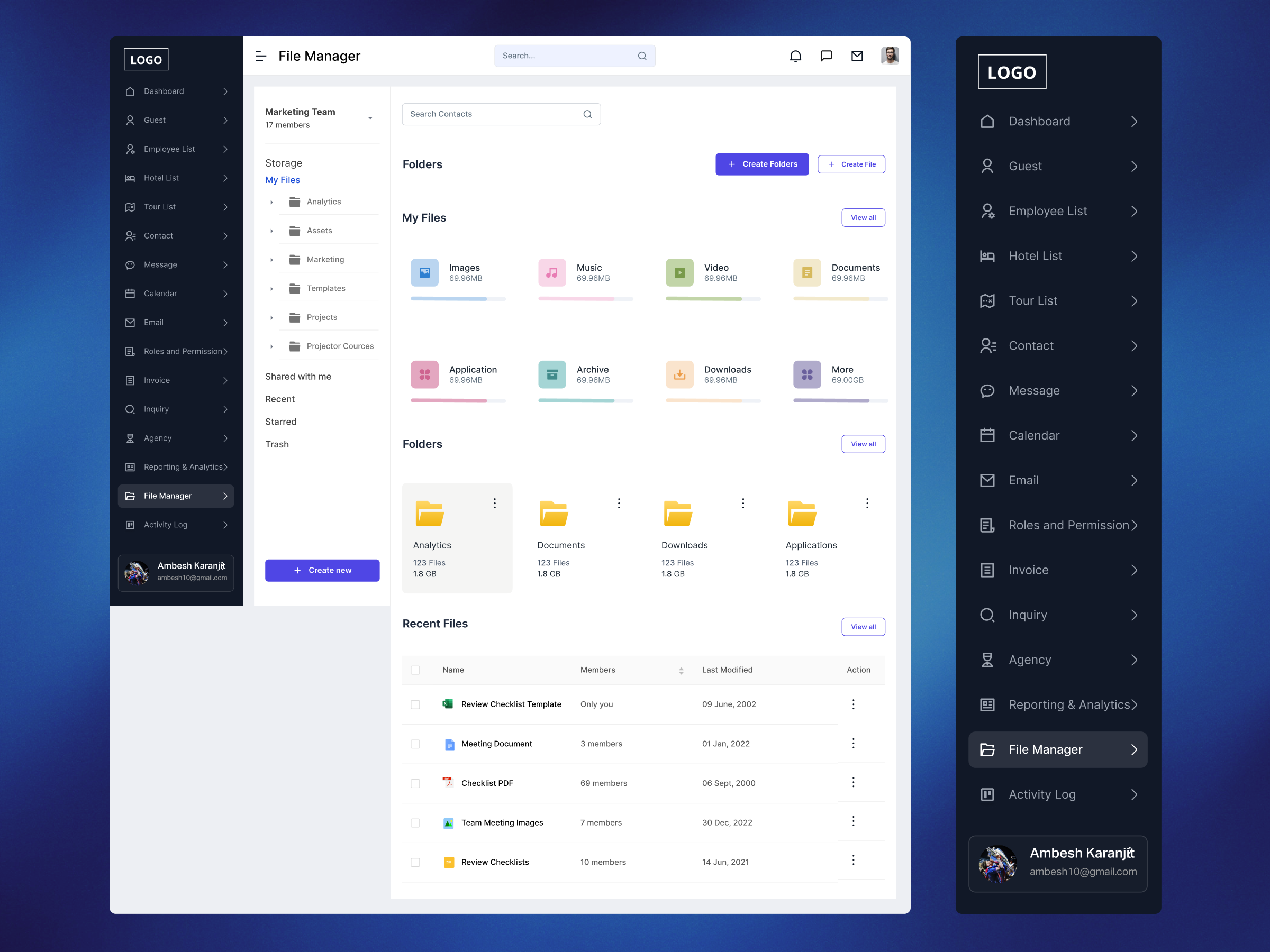 File Manager UI Web Design app branding design graphic design illustration logo typography ui ux vector