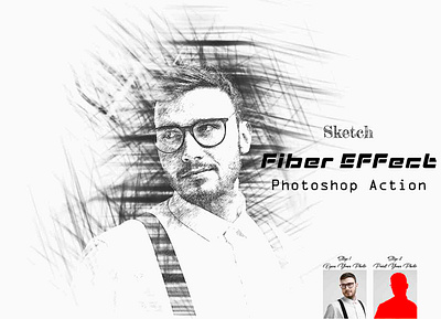 Sketch Fiber Effect Photoshop Action photoshop action