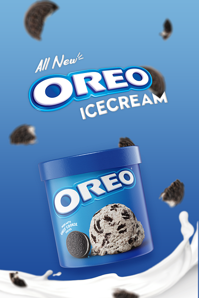 Oreo Icecream Promotional Design graphic design social media design social media graphics