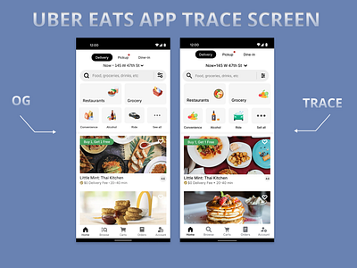 UBER EATS IOS APP TRACE SCREEN design illustration inspiration ios mobile app recreate redesign screen uber uber eats ui