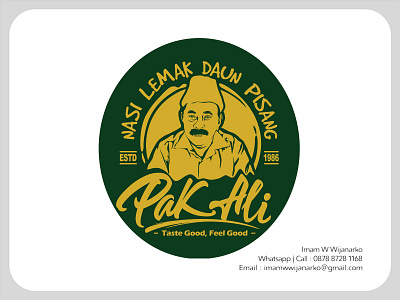 #logonasilemak character logo culinary logo custom logo face logo food logo grandpa logo kuliner malaysia logo karakter logo kuliner logo makanan logo nasi lemak logo nasi uduk logo rumah makan makanan malaysia nasi lemak nasi lemak daun pisang pak ali nasi lemak portrait logo restaurant logo resto logo