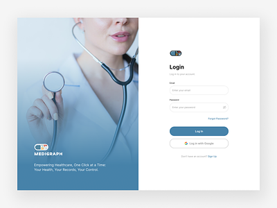 Medigraph Dashboard - Login Page dashboard login login page medical dashboard medical record web dashboard
