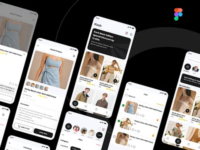 Koch - Ecommerce Shopping App app design ecommerce app figma freelancer shop shopping app ui ui design ui kit ui ux ux ux design