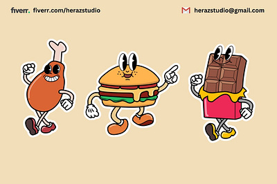 Three Vintage Mascot Character vectorcharacter