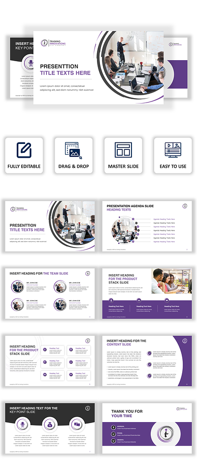PowerPoint template design for leading Training Business brochure business plan design google slides graphic design infographic keynote pitch deck powerpoint ppt ppt template presentation slide slide design template template design white papers