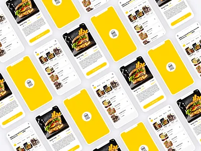 Fastfood Mobile App UI Design brand brand design branding design graphic design illustration logo ui ux vector