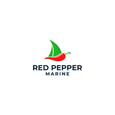Red Pepper Logo branding clean creative design graphic design logo logodesign marine minimalist modern logo red red pepper ui vector