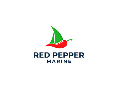 Red Pepper Logo branding clean creative design graphic design logo logodesign marine minimalist modern logo red red pepper ui vector
