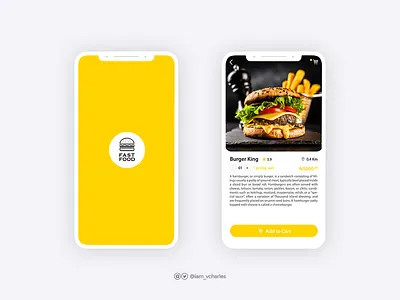 Fastfood Mobile App UI Design brand brand design branding design graphic design illustration logo ui uiux ux vector