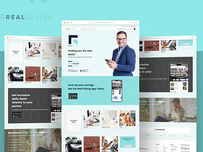 Real Giving Deals Website Landing Page UI Design branding figma graphic design home page landing page ui ui ux