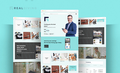 Real Giving Deals Website Landing Page UI Design branding figma graphic design home page landing page ui ui ux