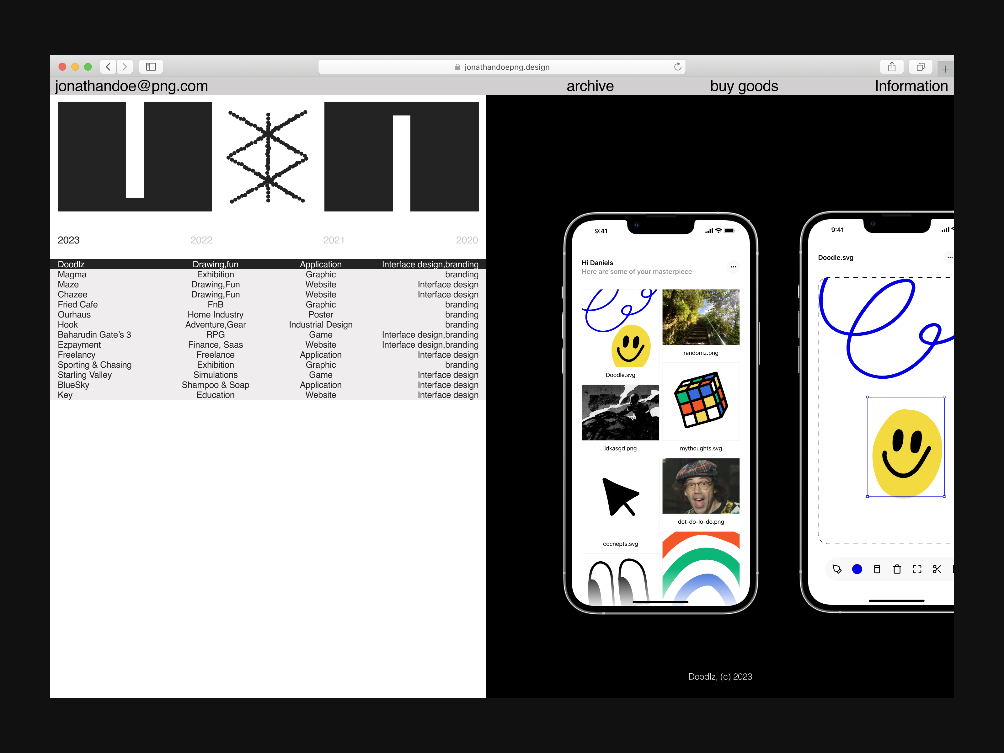 jonathandoe.png - portfolio concept apps black and white branding brutalist concept design framer game landing page minimalism minimalist popular portfolio trending ui ux webflow website white space works