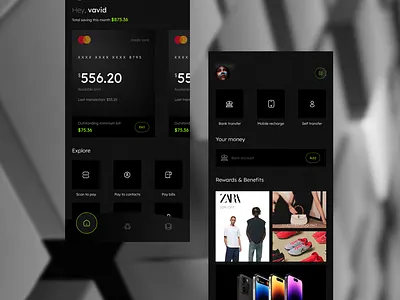 Fintech App Design Exploration app app design app ui bank app banking banking app finance finance app financial graphic design mobile mobile app mobile app design mobile design mobile ui p2p payment ui ux wallet