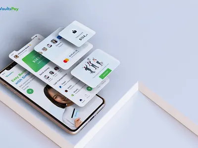 VaultsPay Fintech App Design branding figma motion graphics ui uiux
