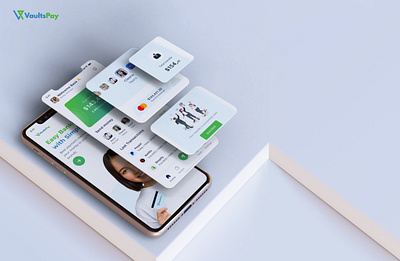 VaultsPay Fintech App Design branding figma motion graphics ui uiux