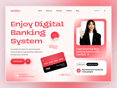 Digital Banking Website Design bank app bank landing page banking banking ui credit card crypto dashboard dribbble finance fintech landing page header hero interaction landing page nishar saas startup web web3 website