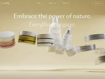 CREMERI - Organic Skincare Products Web 3d animation cremeri modeling organic products scroll skincare web