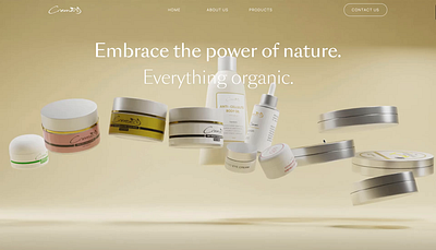 CREMERI - Organic Skincare Products Web 3d animation cremeri modeling organic products scroll skincare web