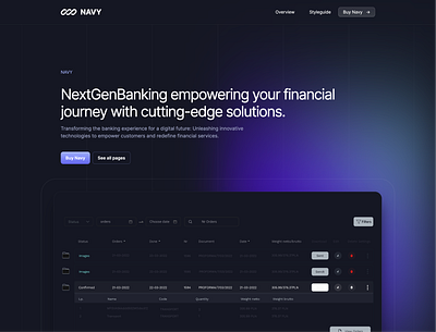 Navy – SaaS Multipage theme. astro bento grids darkmode features pricing saas tailwindcss template theme