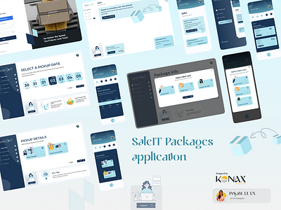 Packages Application Design : Logistics Design Web Mobile app branding design graphic design illustration logistics logo mobile app packages ui vector web