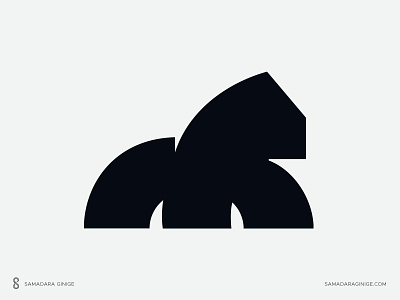 Gorilla Concept animal branding design gorilla illustration logo mark minimal modern samadaraginige simple