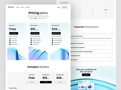 Pricing packages enterprise design b2b b2c clean design enterprise illustration landing page marketing minimal modern pricing pricing landing page pricing package pricing plans saas ui visual identity web webflow webpage