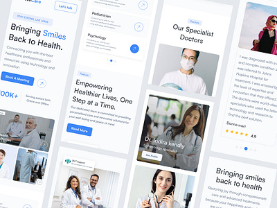 Healthcare website - Responsive page care clean design doctor healhcare landing page medical medical website modern product design responsive responsive page responsive ui telemedicine ui ui design uiux web webdesign website