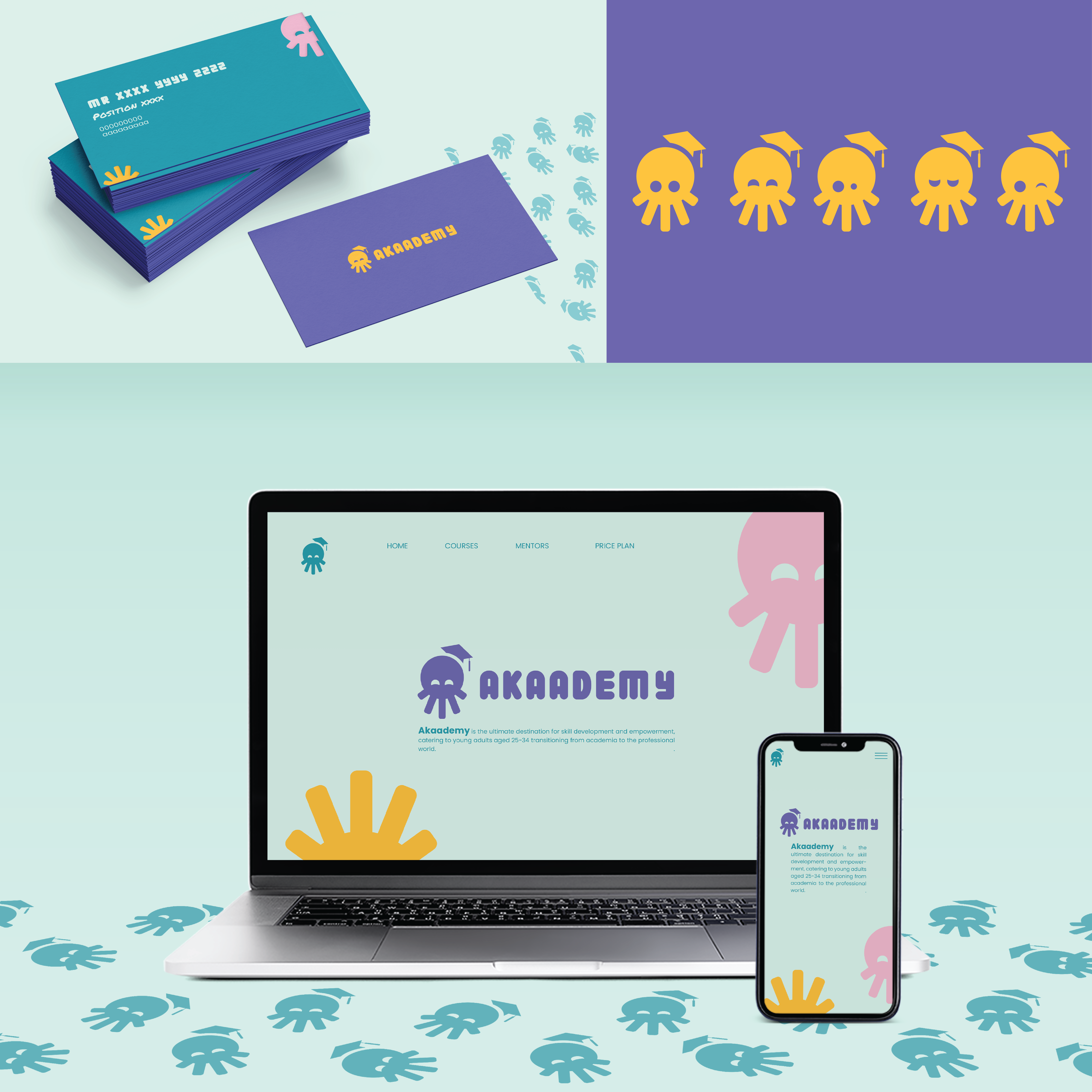 AKAADEMY branding graphic design logo minimal minimalist modern branding vector