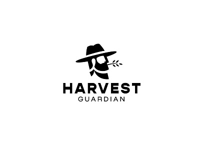 Harvest Guardian alex seciu beard logo branding farmer farmer logo gardener logo guardian harvest logo hat hat logo men logo
