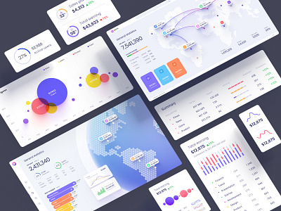 Global data visualization components for designers buble chart business charts components corp corporation dataviz desktop global infographic it planet sales statistic tech template tracker trend ui widgets