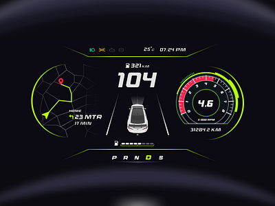 Car Dashboard Ui By Vibeesh Kv On Dribbble