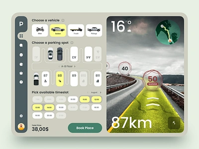 Car Parking Web App app booking car design interface parking spot transport ui ux vehicle web website