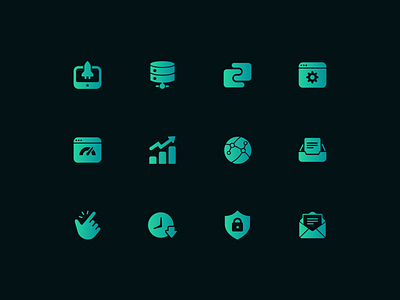 Web hosting icons branding dribbble graphic design icons minimal ui uiux web hosting