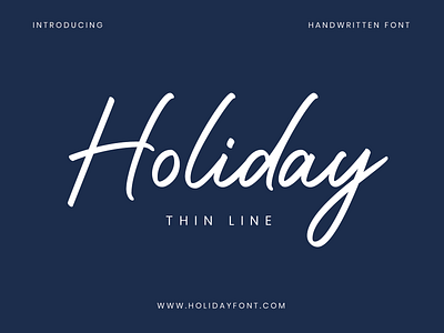 Holiday Thin Line artistic branding calligraphy design elegant handpicked up handwritten logo luxury romantic script sophisticated stylish typography wedding