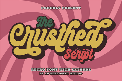 The Crusthed - Bold Retro Script label font