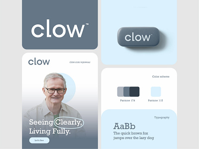 Clow | Eye Care Glass Brand | Brand Naming | Identity Design brand identity branddevelopment branding colorpalette creativeagency designinspiration designportfolio dribbbleshowcase eyeglasses eyewearbrand graphicdesign graphicdesigner healthcare branding healthcareui logodesign sophisticateddesign subratadesign sunglasses typography visualcommunication