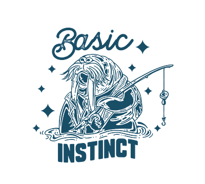 Walrus Basic Instinct Graphic Tee customized shirts fishing shirt fishing shirt design tony midi