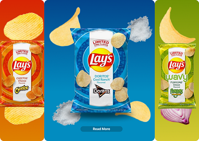 Animated layout design for Lay's design ui ux